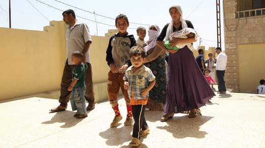 Yazidis flee the violence in Iraq